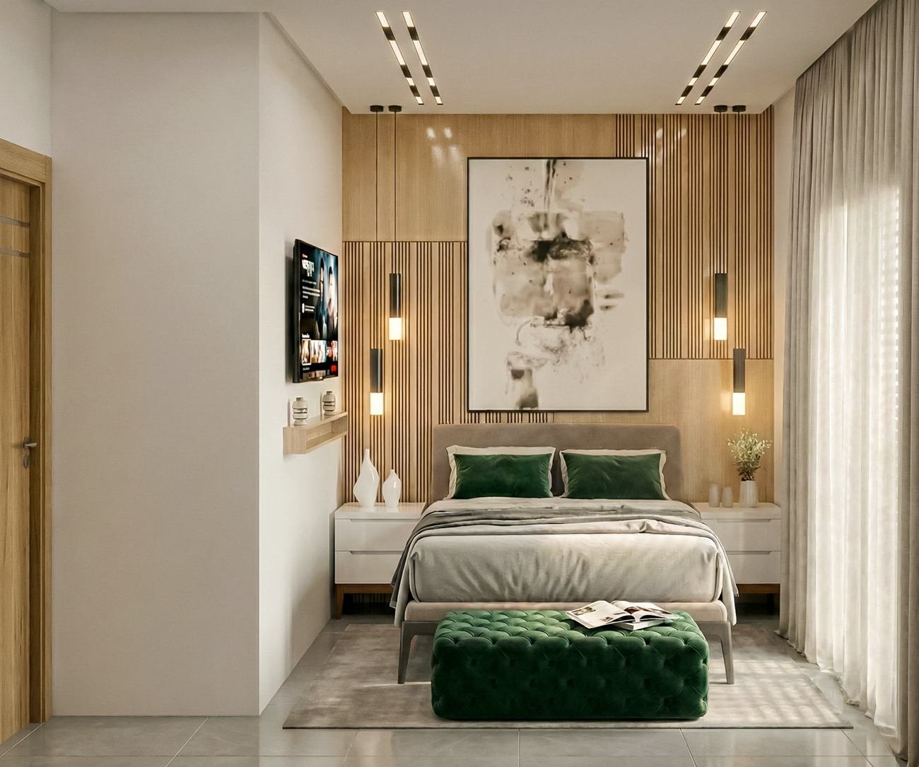 Dormitório de um apartamento do Felicitá